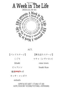 ERA presents
" A Week in The Life "